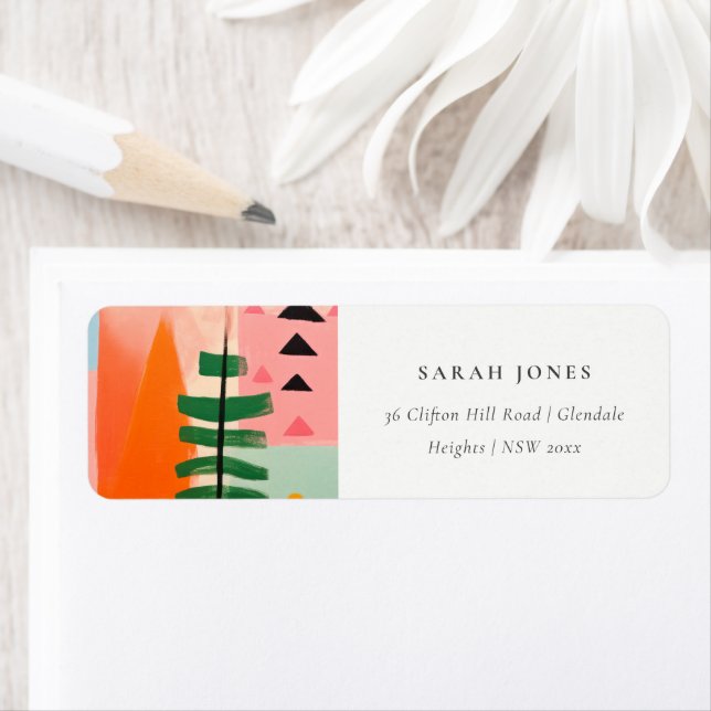 Bold Retro Abstrakte Weihnachtslandschaft Adresse (Insitu)