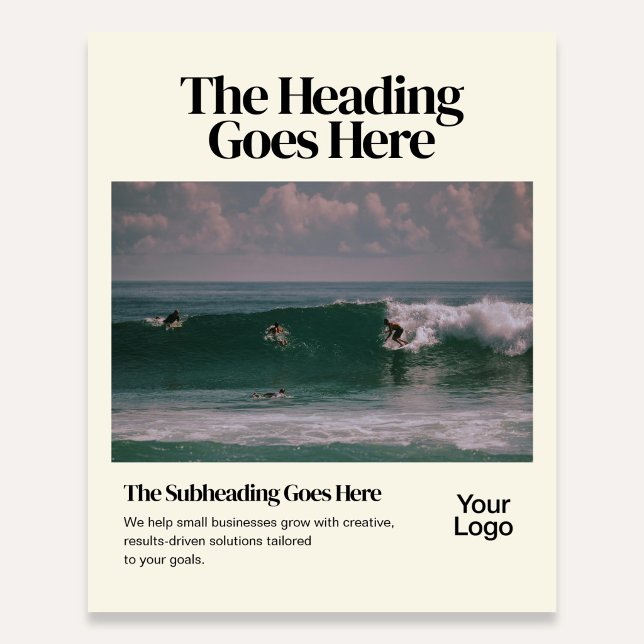 Bold Retro Editorial Photo Business Flyer (Von Creator hochgeladen)