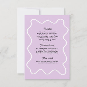 Bold Retro Funky Modern Wedding Enclosure Card RSVP Karte