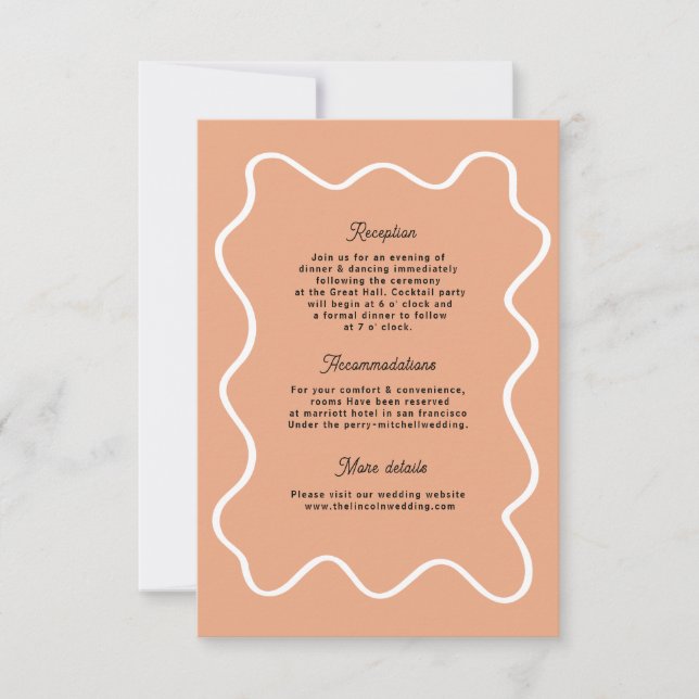 Bold Retro Funky Modern Wedding Enclosure card RSVP Karte (Vorderseite)