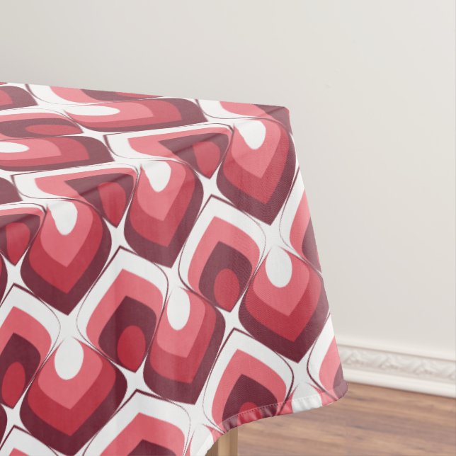 Bold Retro Modern Motif in Pinks Tischdecke (Beispiel)