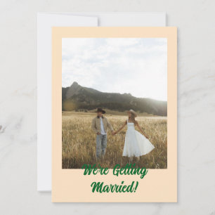 Bold Retro Rustic Western Boho Wedding Einladung