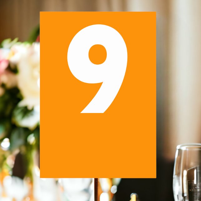 Bold Retro Wedding Tischnummer (Bold Retro Wedding Table Number, a fun colorful addition to your reception tables from Ricaso )