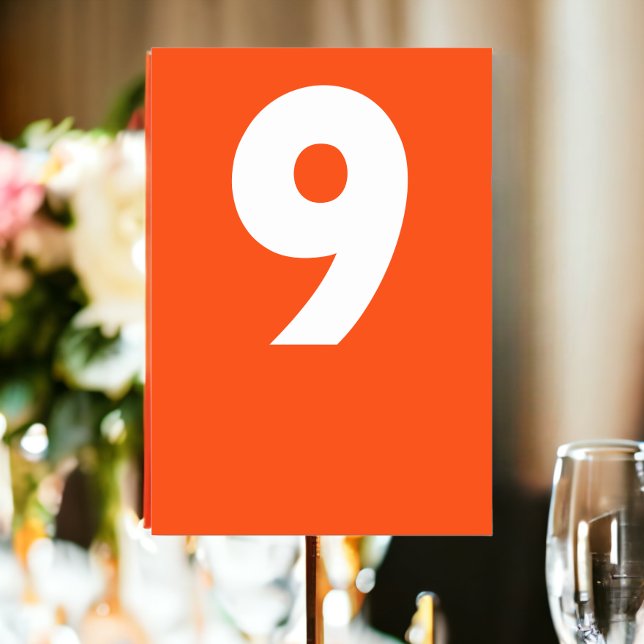 Bold Retro Wedding Tischnummer (Bold Retro Wedding Table Number, a fun colorful addition to your reception tables from Ricaso )
