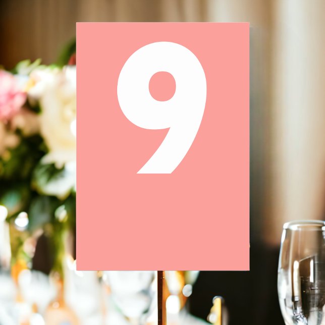 Bold Retro Wedding Tischnummer (Bold Retro Wedding Table Number, a fun colorful addition to your reception tables from Ricaso )