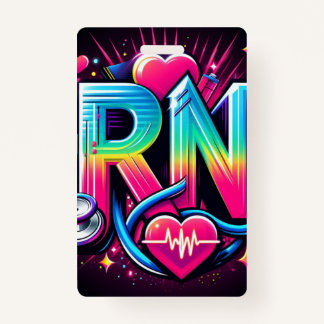 Bold RN Logo-colorful Neo Nurse Graphic Design Ausweis