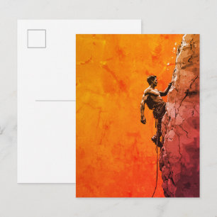 Bold Rock Climber Wall Art Postkarte
