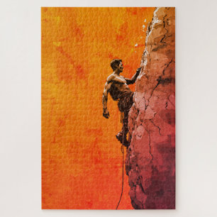 Bold Rock Climber Wall Art Puzzle