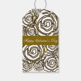 "Bold Rose Valentine" (gold) Geschenkmarke Geschenkanhänger