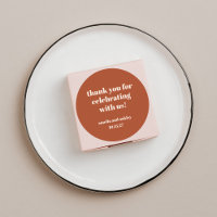 Bold Rust Fall Retro Custom Wedding Danke