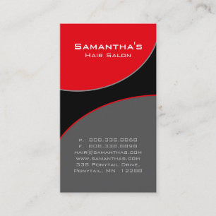 Bold Salon Wellness-Center Business Card rot Visitenkarte