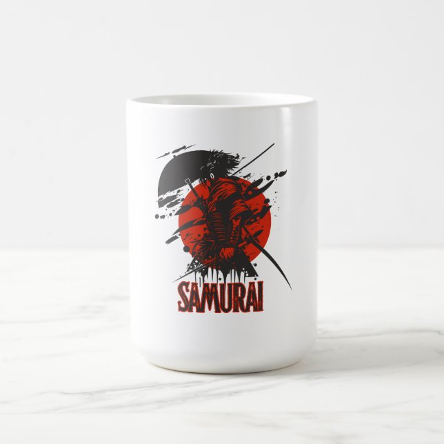 Bold Samurai Warrior - japanische Kunst Kaffeetasse (Mittel)