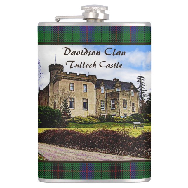 Bold Scottish Davidson Clans Tulloch Castle Flachmann (Vorderseite)