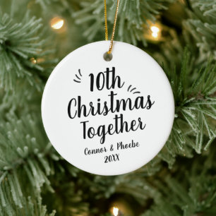 Bold Script 10. Christmas Gemeinsam Personalisiert Keramik Ornament