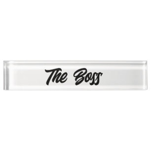 Bold Script Boss Namensplakette