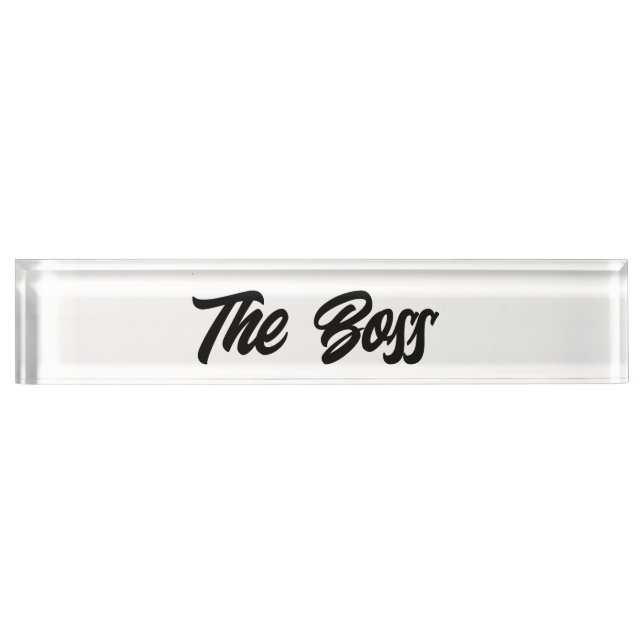 Bold Script Boss Namensplakette (Vorderseite)