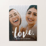 Bold Script Liebe Sisters BESTE FREUNDIN Family Fo Puzzle<br><div class="desc">Bold Script Liebe Sisters BESTE FREUNDIN Foto Jigsaw Puzzle</div>