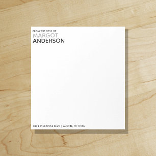 Bold Simple Minimalistisch Chic   Vom Schreibtisch Notizblock