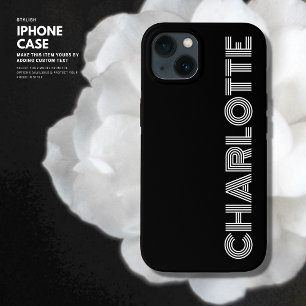 Bold Simple Trendblack und White Personalisiert Case-Mate iPhone Hülle