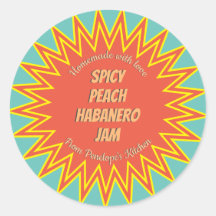 Bold Spicy Peach Habanero Jam Jar Canning