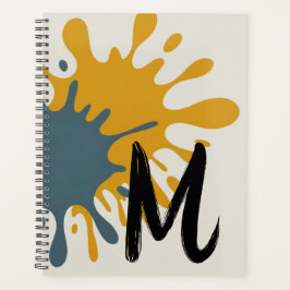  Bold Splatter Art Monogram Planer