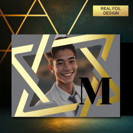 Bold Star von David Foto Danke Monogram Folieneinladung