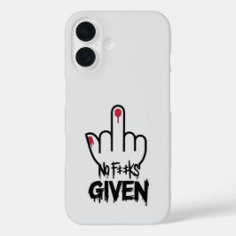Bold Statement Art - Middle Finger Design iPhone 16 Hülle
