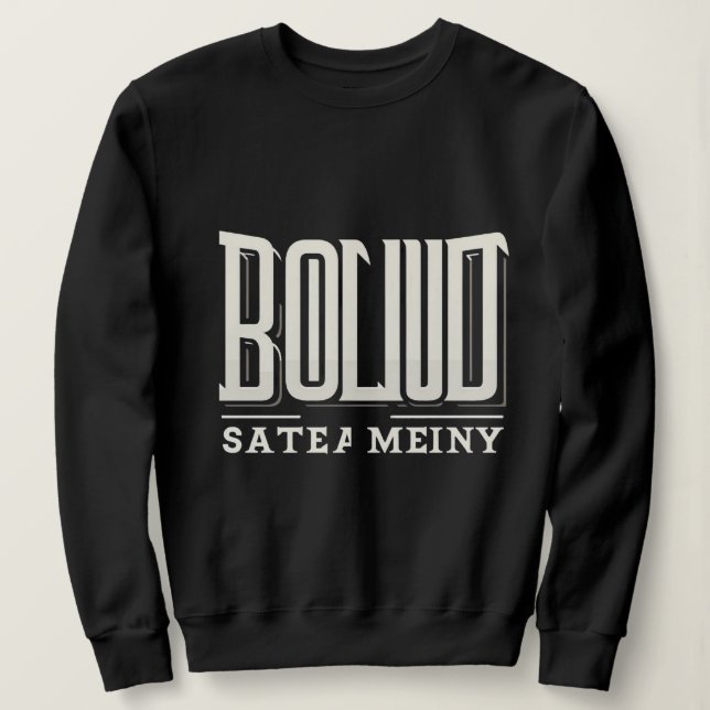 Bold Streetwear Typography – Black & White Urban T Sweatshirt (Design vorne)