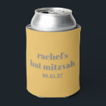 Bold Stylish Yellow Gray Custom Bat Mitzvah Dosenkühler<br><div class="desc">Stilvolle,  feine Typografie Gelb und Grau Niedliches Bat Mitzvah Can Cooler</div>