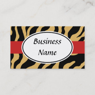 Bold Tan Zebra Business Card Visitenkarte