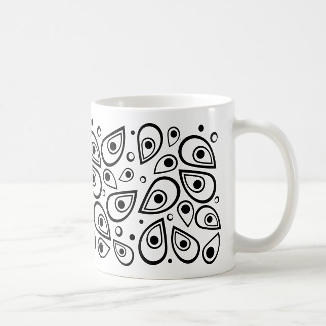 Bold Teardrop Dot Tasse (Rechts)
