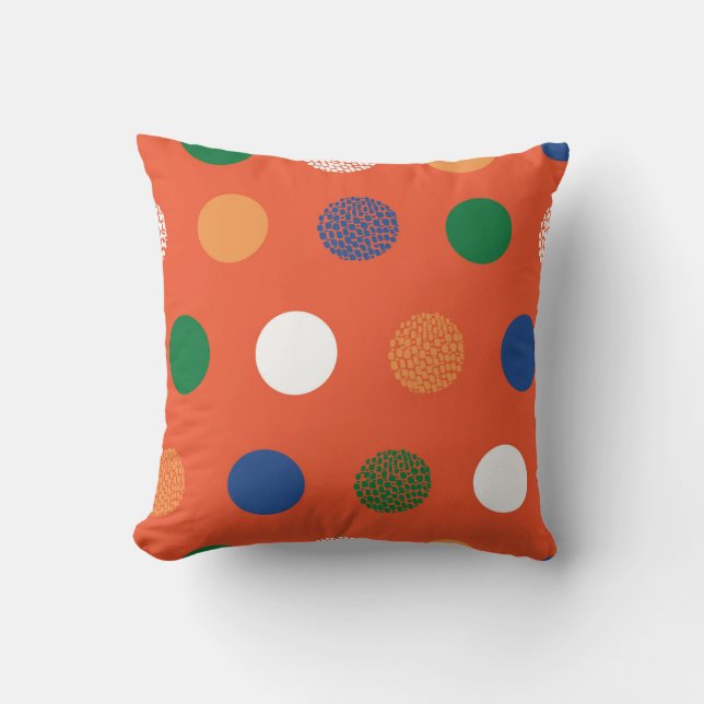 Bold Textured Polka Dots Kissen (Vorderseite)