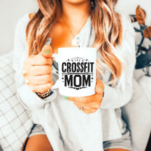 Bold "The CrossFit Mama" Barbell-Tasse