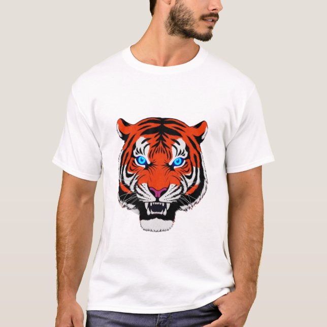 Bold Tiger Graphic T - Shirt - Fierce und stilvoll (Vorderseite)