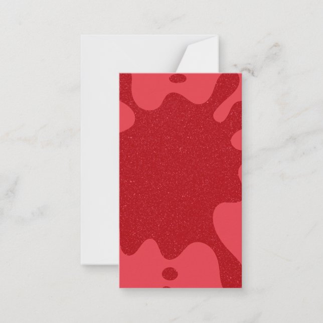 Bold Tomato Red Splash Glitzer Note Card (Benutzer Mitteilungskarte (Vorderseite)