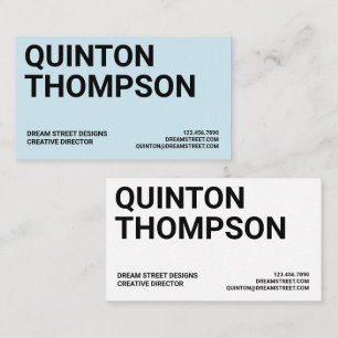 BOLD TRENDY BUSINESS CARD VISITENKARTE
