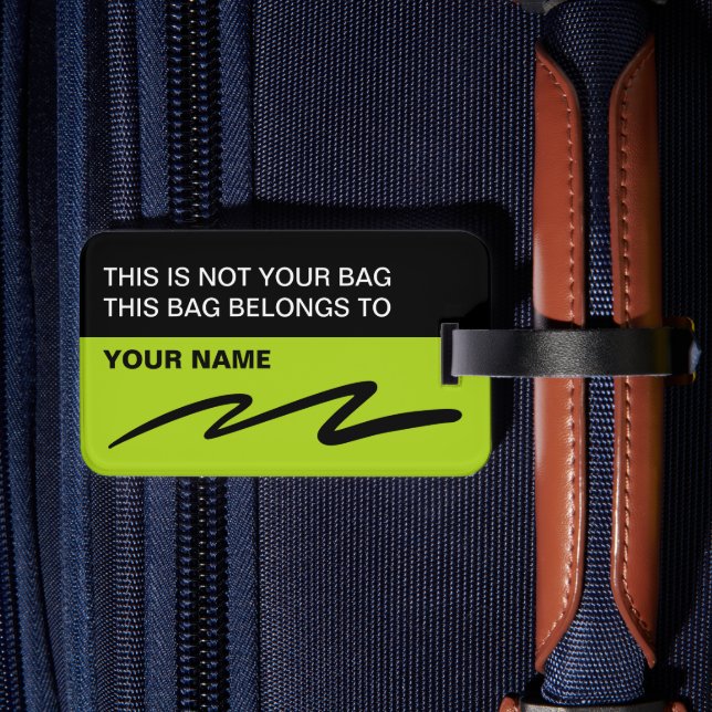 Bold Trendy Modern Best Baggage Tags Gepäckanhänger (Rückseite Insitu 2)