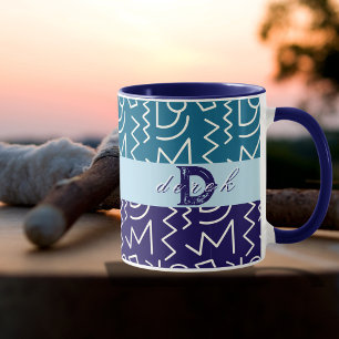 Bold Tribal Ethnic Print Personalisiert Tasse