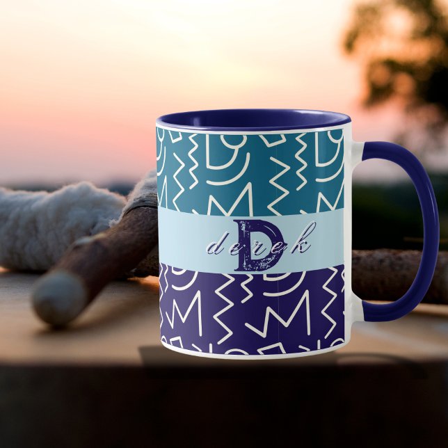 Bold Tribal Ethnic Print Personalisiert Tasse (Von Creator hochgeladen)