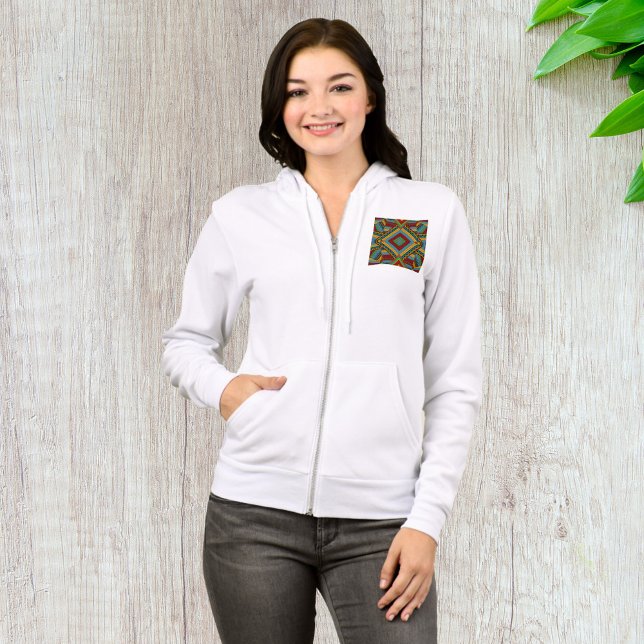 Bold Tribal Geometric Muster farbenfroh Ethnic Boh Hoodie (Von Creator hochgeladen)