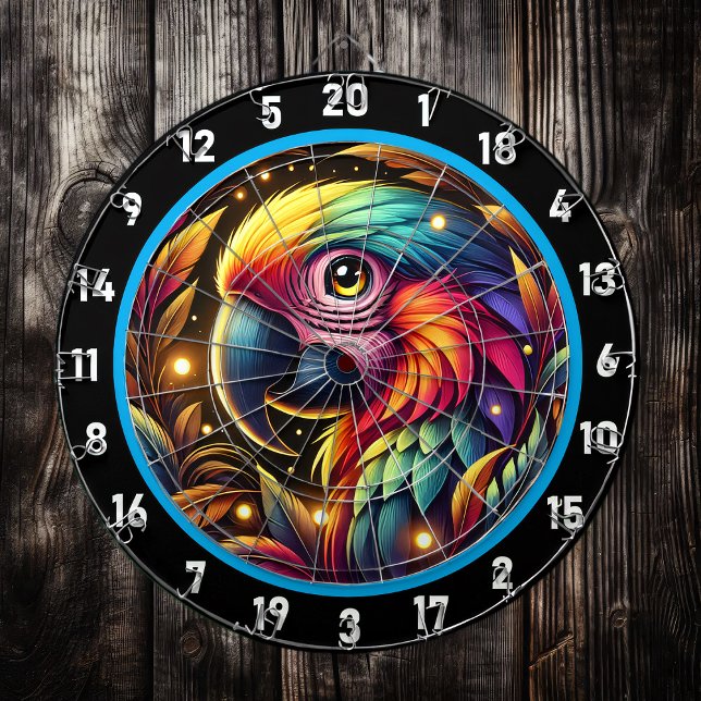 Bold Tropical Parrot Dartboard Adventure Dartscheibe (Von Creator hochgeladen)