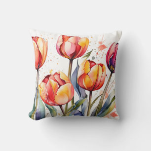 Bold Tulip Bloms farbenfrohe Moderne Kissen