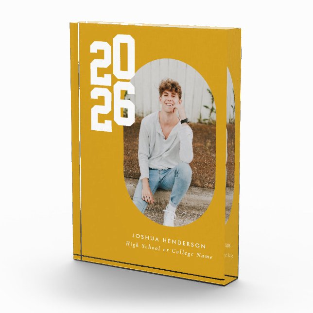 Bold Type Yellow Graduation Fotoblock (Rechts)