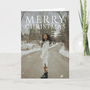 Bold Typografy Foto Modern Christmas Feiertagskarte