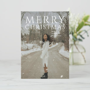 Bold Typografy Foto Modern Christmas Feiertagskarte
