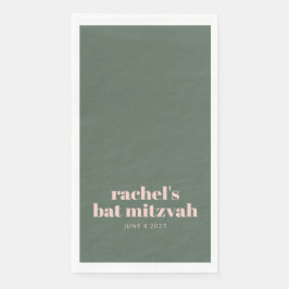 Bold Typografy Modern Pink Green Personalisiert Serviette