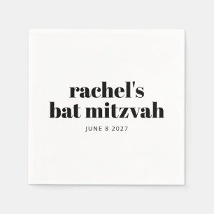 Bold Typografy Modern Schwarz-weiß Personalisiert Serviette