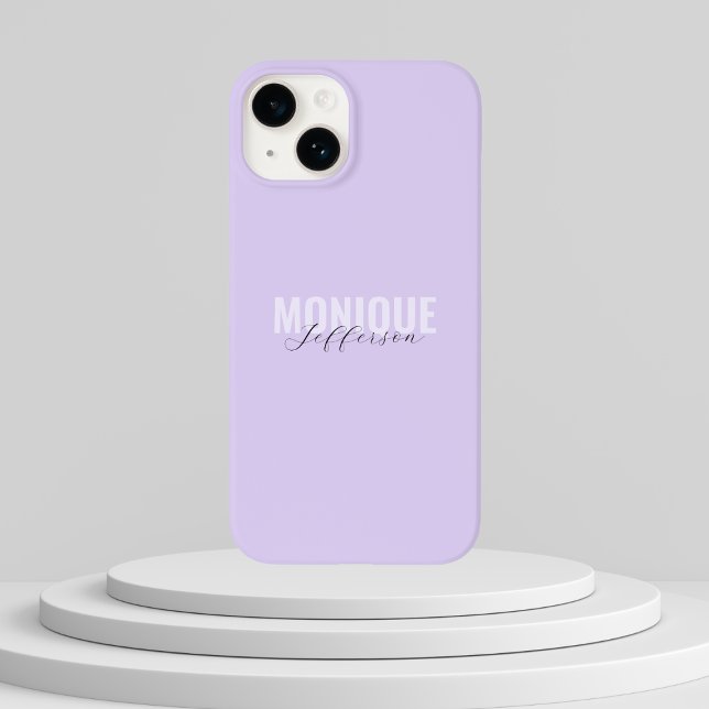Bold Typografy & Script Lilac Lavender Monogram Case-Mate iPhone Hülle (Von Creator hochgeladen)