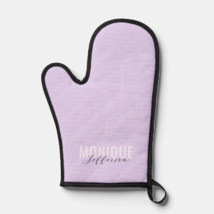 Bold Typografy & Script Lilac Lavender Monogram Ofenhandschuh