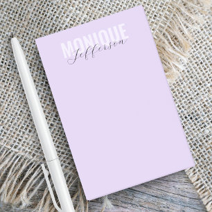 Bold Typografy & Script Lilac Lavender Monogram Post-it Klebezettel